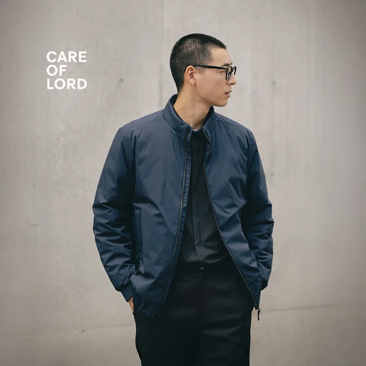 CARE OF LORD丨佩鲁贾丨冬季男士通勤鹅绒服立领螺纹羽绒服965101