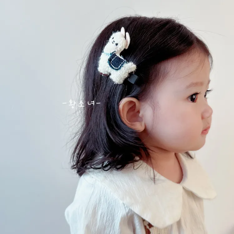 黄小妞儿童发饰宝宝发夹可爱洋气婴儿全包布布艺不伤发发卡发饰