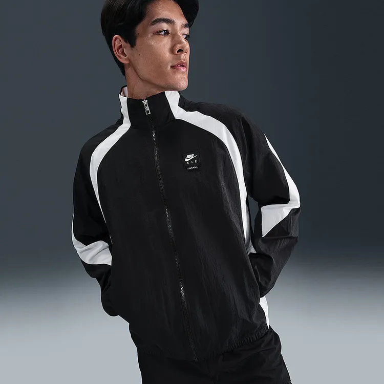 NIKE/耐克男子秋季印花运动休闲梭织宽松立领夹克外套HV0881-010