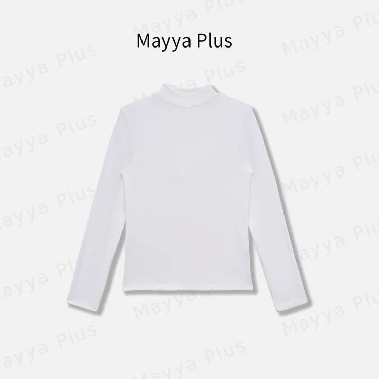 【奶皮T】MayyaPlus麦芽定制简约百搭半高领针织打底衫上衣32547991