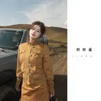 ZOZ鲸鲸酱【都市封面】复古半高领短外套2025上衣女通勤百搭外套