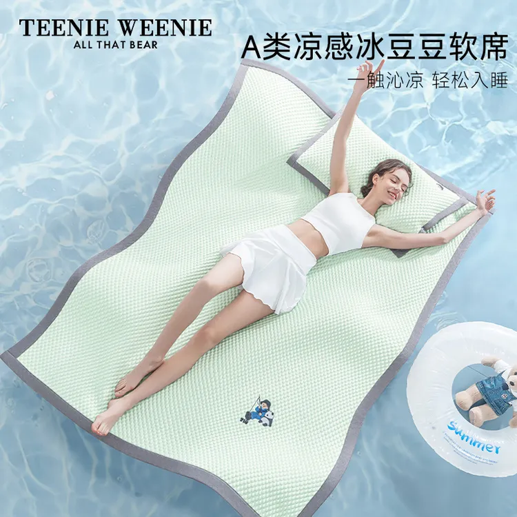 TeenieWeenie小熊冰豆豆凉席床笠款新款冷感空调软席子可机洗S