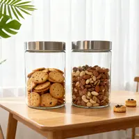 【1300ml两只装】加厚玻璃密封罐泡菜坛五谷杂粮茶叶零食罐糖果防潮