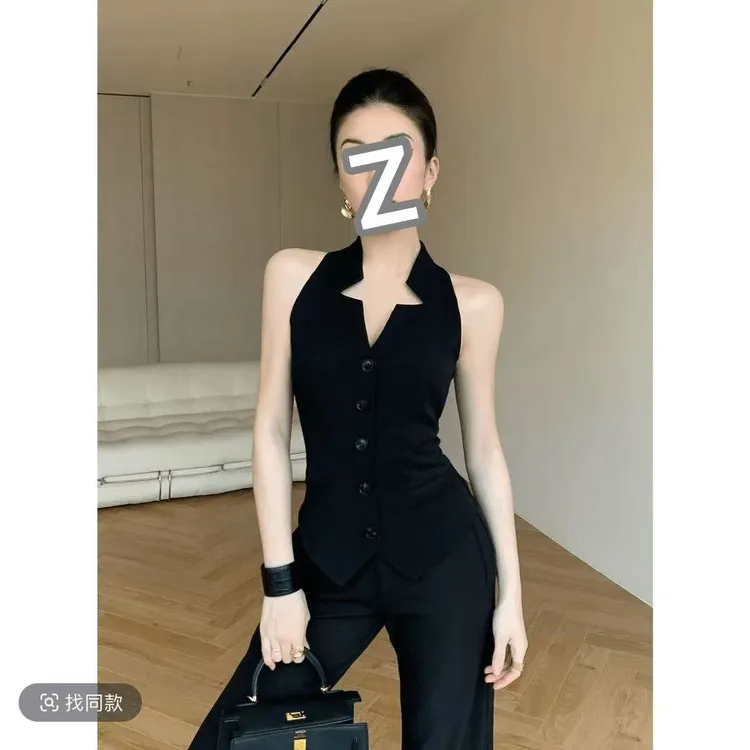 YUANLAI.时尚休闲气质修身显瘦洋气修身百搭无袖背心女