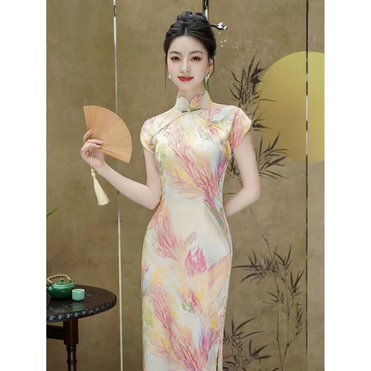 2025新款复古风新中式旗袍夏季新款改良新中式日常可穿旗袍连衣裙