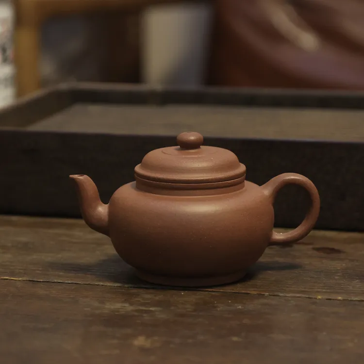 90年代厂工人制作普紫泥宫灯壶紫砂壶茶壶110毫升