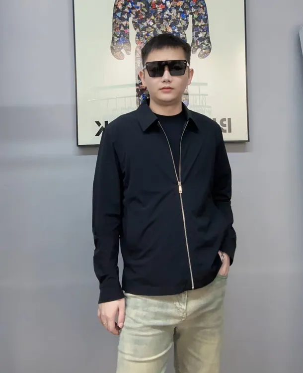 【十年老店】春秋季男士新品翻领夹克外套高品时尚百搭欧货薄款休闲