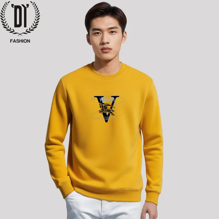 【可穿260斤】YiGuQi麦穗联名男士上衣圆领打底衫秋装内搭卫衣宽松