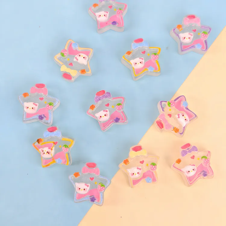 mini五角星漂流瓶~奶油胶仿真厨房微缩食玩手机壳树脂配件diy饰品