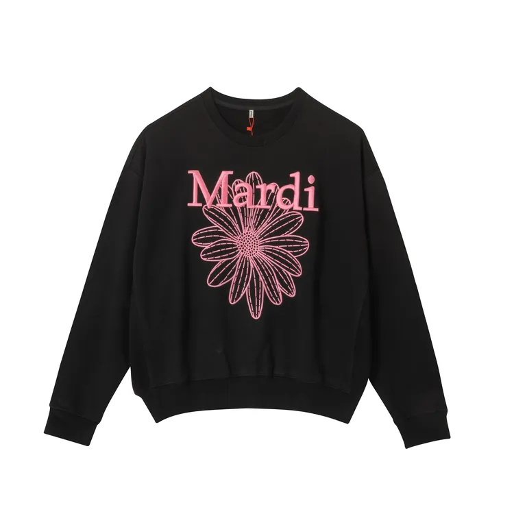 【海涛大叔】MARDI纯棉立体刺绣雏菊花花圆领卫衣