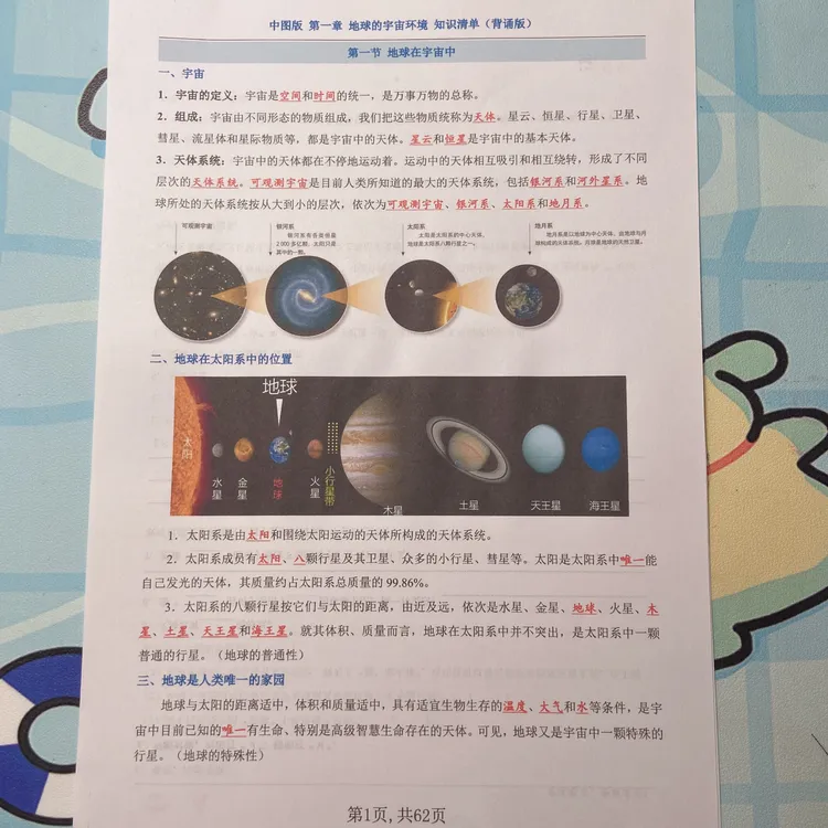 25年秋新七年级上册地理中图版知识点清单背诵版+默写版