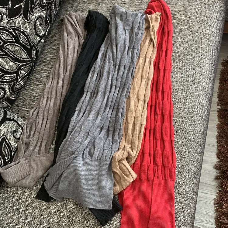 7308 祺欣家 秋冬新款串串麻花工艺休闲针织围巾