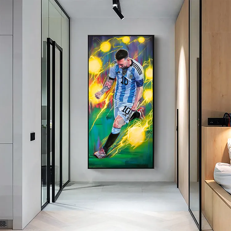 梅西 挂画壁画 50*100厘米 铝合金晶瓷画