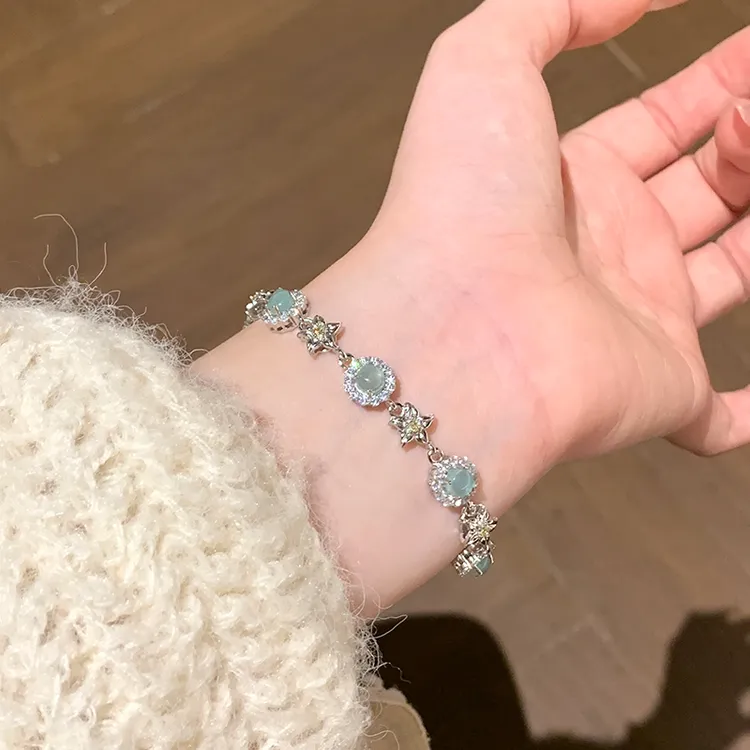 铜合金手链 清冷感~精致高级感花朵手链女韩系高颜值仙气手饰配饰