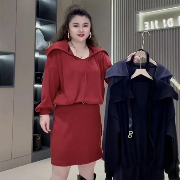 7061洋气个性大码连衣裙高档网红爆款纯欲风可爱年轻时尚流行新款