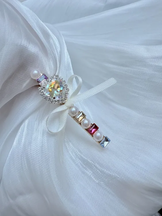 爆款水钻超闪一字夹儿童手工女童可爱超仙甜美