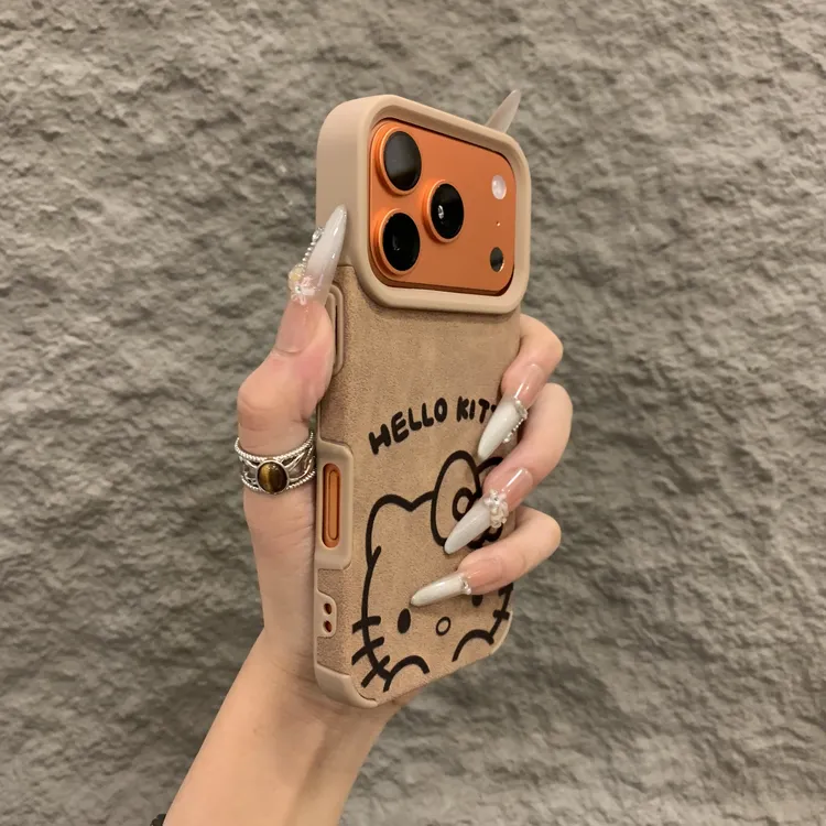 适用苹果17promax壳iphone16pro小羊皮15新款14pro小狗kitty13