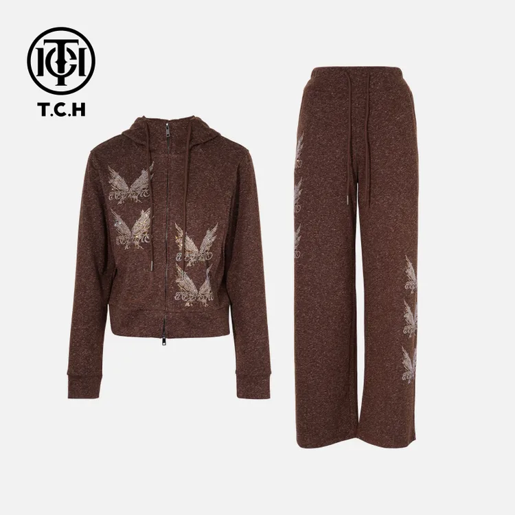 TCH私服烫钻工艺新时尚淑女百搭新潮流套装女T75C07E1058轻奢tch