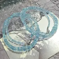 【书记甄选】原矿海蓝宝刻面塔链 多样性发一件 5812AX
