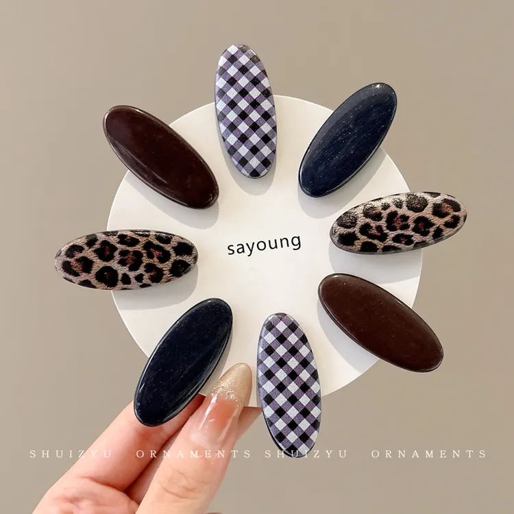 美拉德刘海发夹边夹BB夹发卡女高级感一字发卡侧边碎发夹子头饰