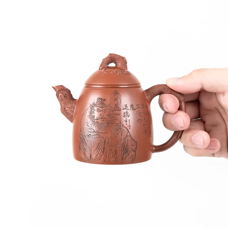 天师钟馗秦权壶 220ml 广西坭兴陶全手工茶具