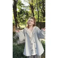 【瘦瘦】松弛清单-大码秋季U领宽松显瘦口袋厚款开衫卫衣F0034