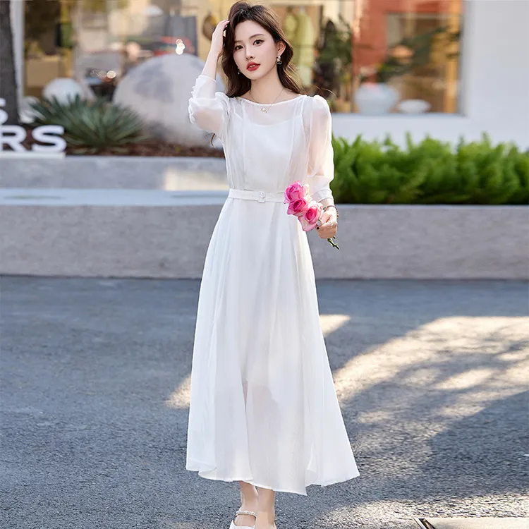 洋气衣服连衣裙夏季新款小个子时尚气质修身显瘦千金风仙女长裙子
