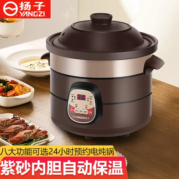 扬子紫砂锅电炖盅家用电炖锅多功能煲汤锅炖汤煮粥全自动慢炖预约