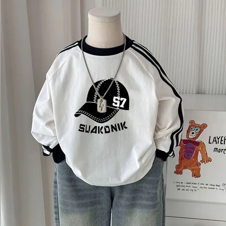 男童帅气春秋打底衫韩版儿童上衣宝宝T恤中小童休闲潮款纯棉长袖t