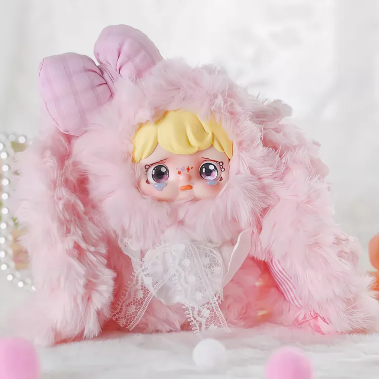 A2【正版直播拆盒】Yomi绒绒兔乐园搪胶毛绒盲盒可爱创意潮玩挂件