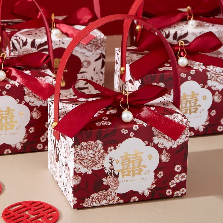 喜糖盒结婚专用2026新款喜糖盒子婚礼装糖果礼盒空盒订婚喜糖袋子