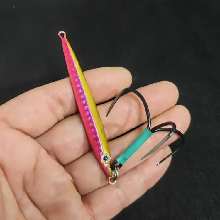 创洋5只锚鲢鱼池塘细长铁板路亚饵假饵铅鱼速沉慢摇渔具垂钓远投