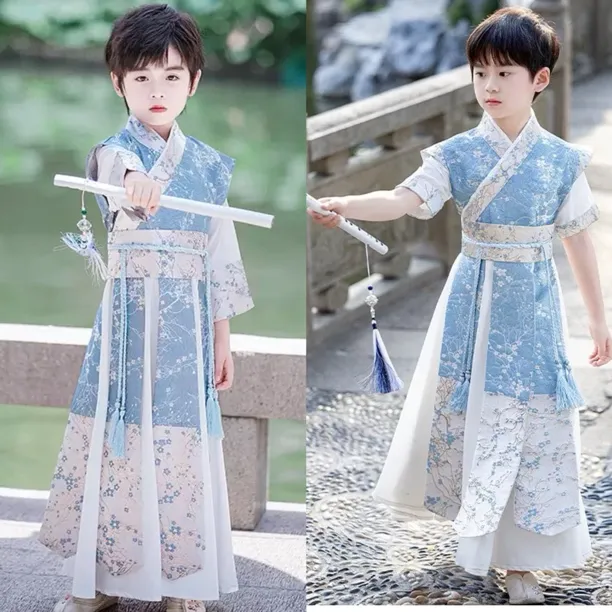 【长风】汉服男童春夏新款武侠酷帅风男孩古风古装表演幼儿园演出服