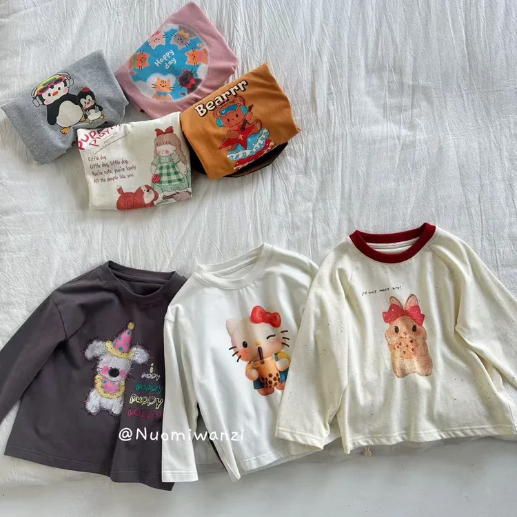 丸子十【秋日油画家】亲肤彩色活力T恤（秋款）WZJ-25526-25551