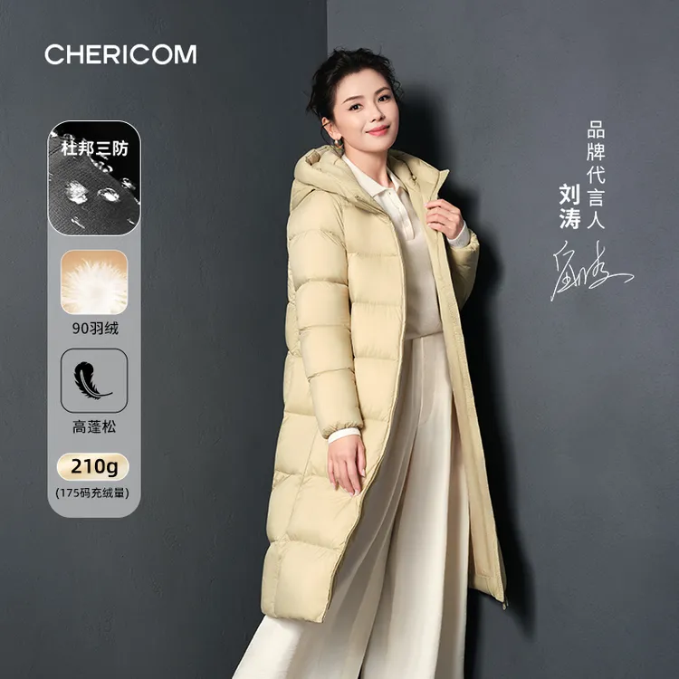 【商场同款新品】千仞岗刘涛同款休闲美拉德连帽加厚羽绒服Y298110Y