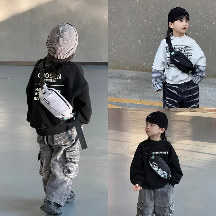 儿童包包男童帅气斜挎包潮流新款涂鸦小背包宝宝腰包胸包出游必备