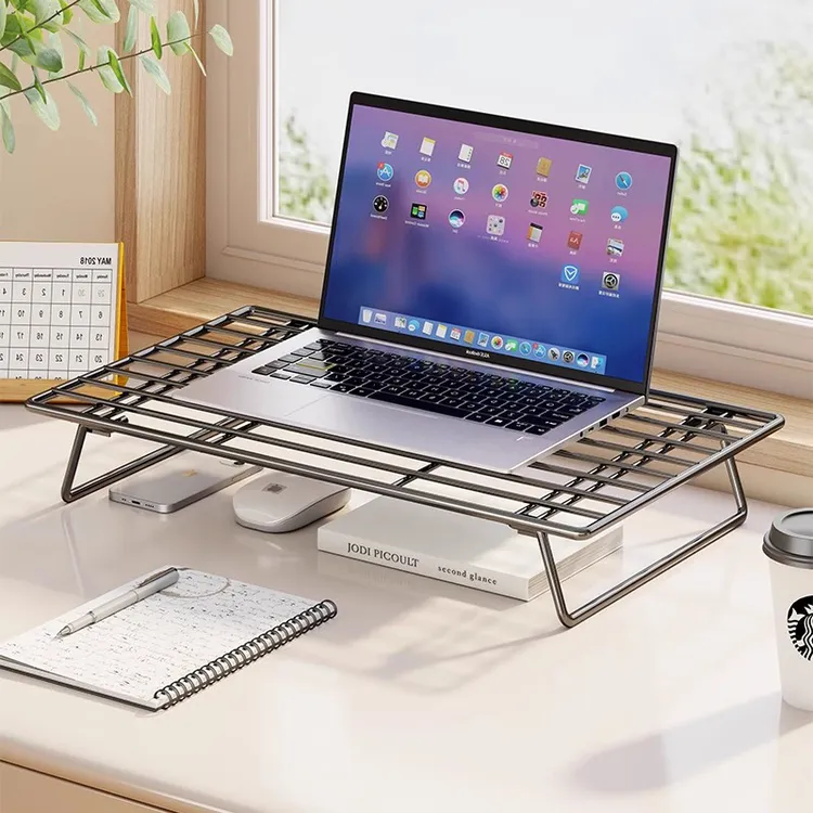电脑增高架家用可折叠笔记本散热底座烧烤架宿舍游戏本平放收纳架