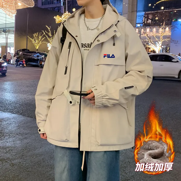 一折专区丨春秋季连帽上衣男士户外宽松夹克秋季休闲运动防水外套