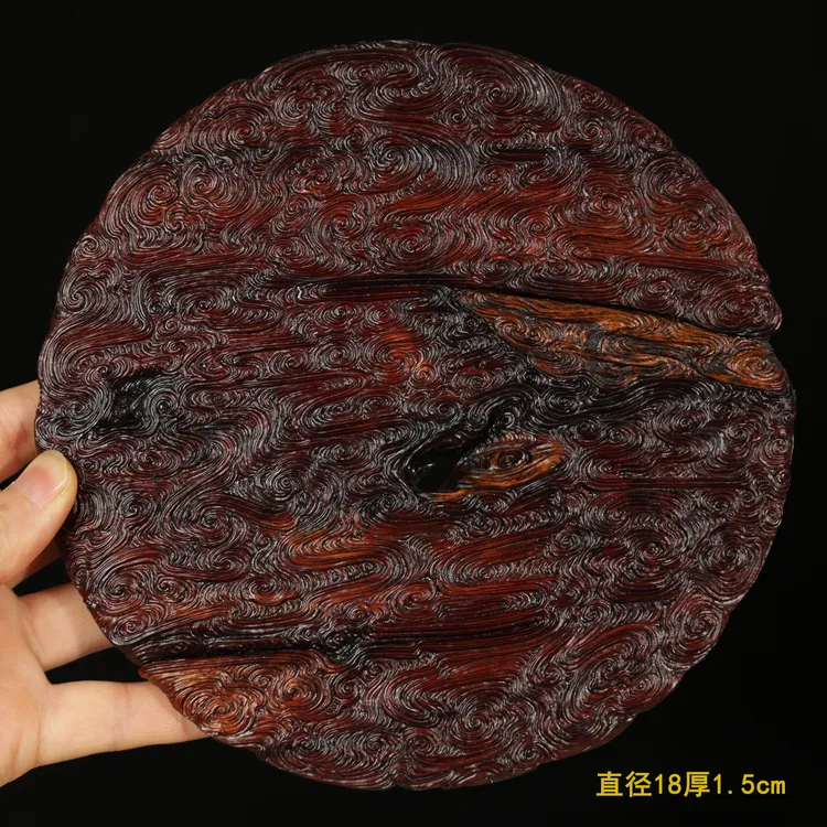【全手工】印度小叶紫檀祥云底座精品整料壶承底托檀香紫檀