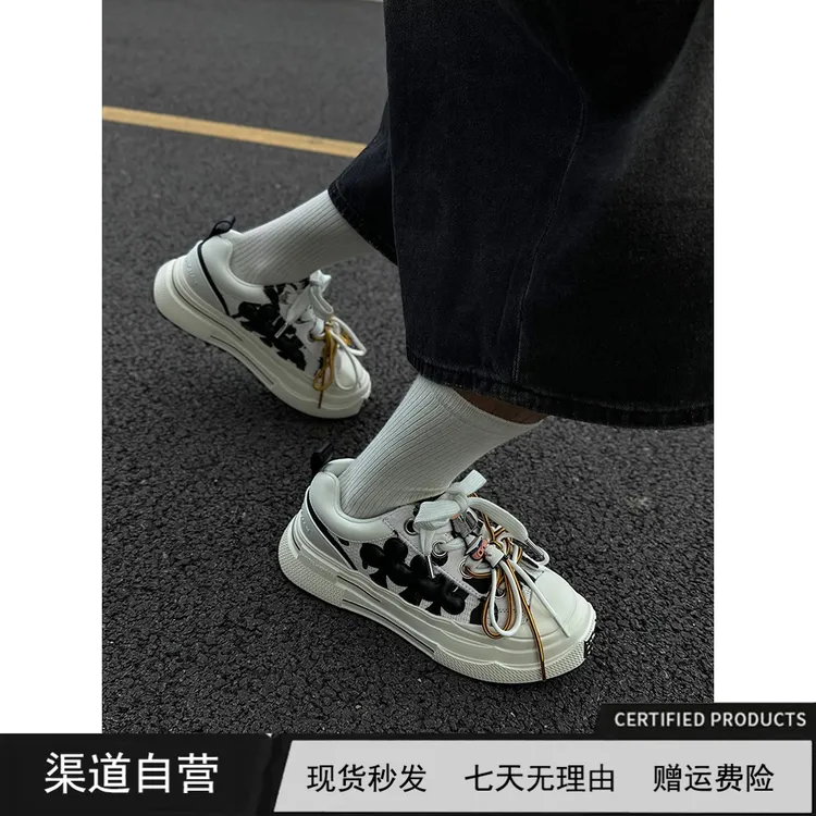 SHOOT BRANDx 蜡笔小联名款 重奏帆布鞋 厚底增高透气情侣板鞋