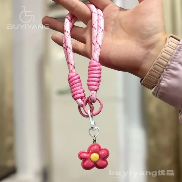 彩色手工编织短款手机壳挂绳挂脖便携手机挂绳手机挂链