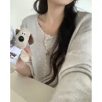 【丹姐家~蜜熊绒开衫！高品质】韩系温柔风纯色针织开衫女