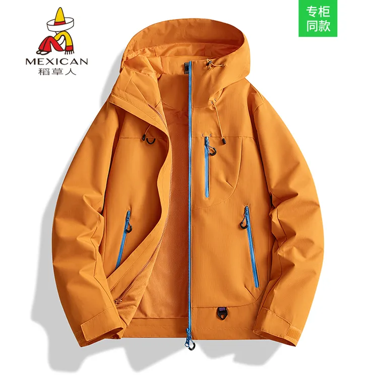 Mexican/稻草人新款高端潮流美式户外情侣冲锋登山防风夹克外套