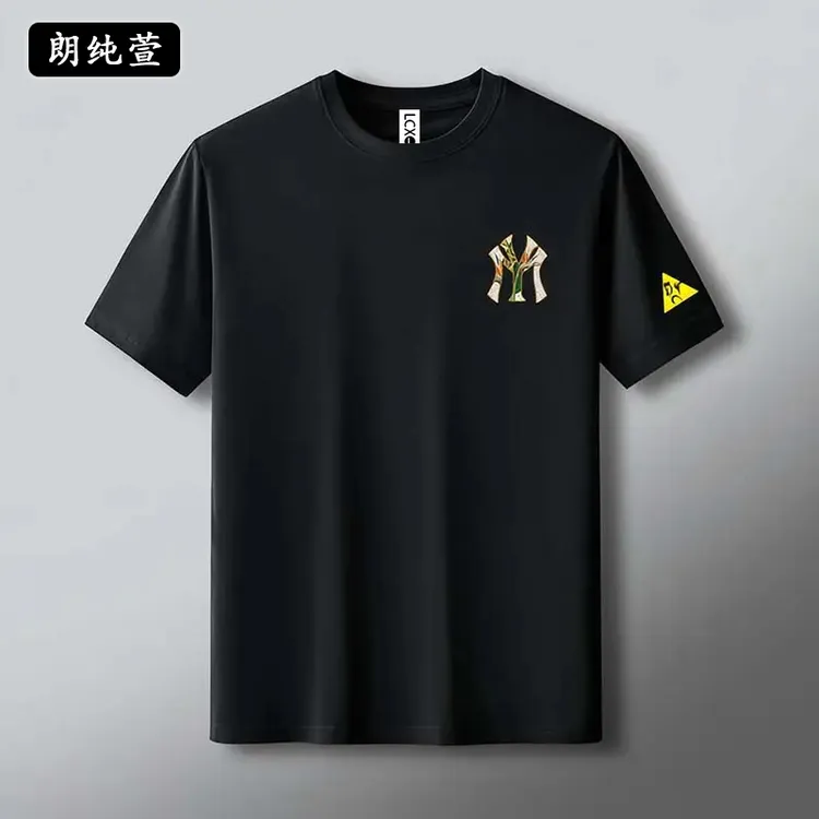 朗纯萱夏季新款男士品质纯棉短袖t恤透气休闲百搭ins潮流轻奢上衣