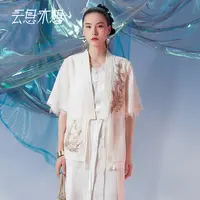 Ysimo-X云思木想原创中国风2024早秋新款绣花蕾丝绑带外套12019