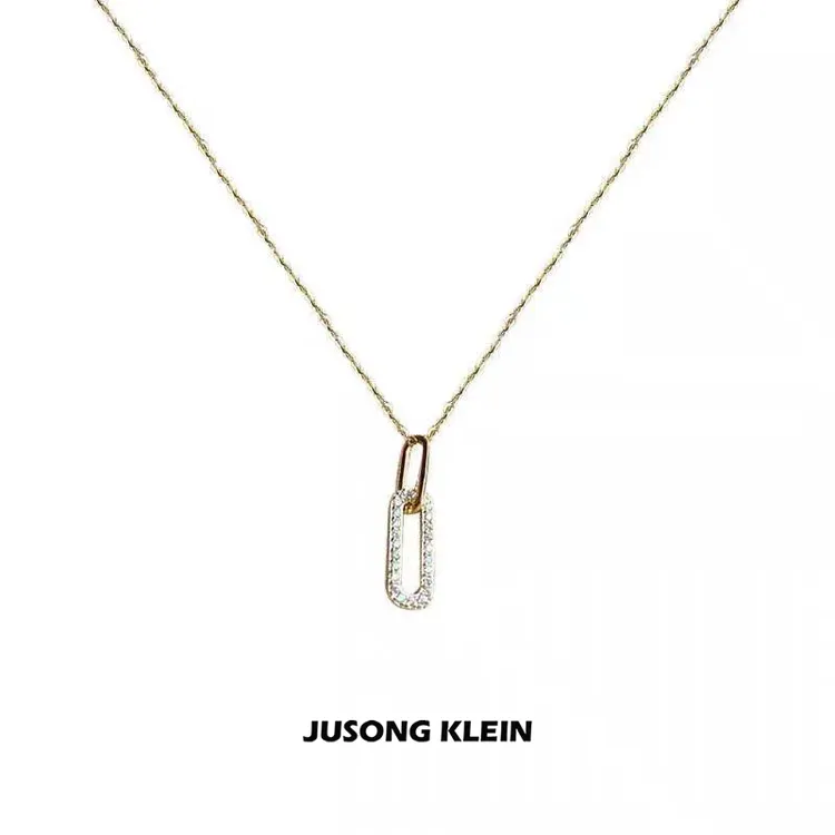 Jusong klein 钛钢项链 几何项链简约轻奢锁骨链ins冷淡风颈链