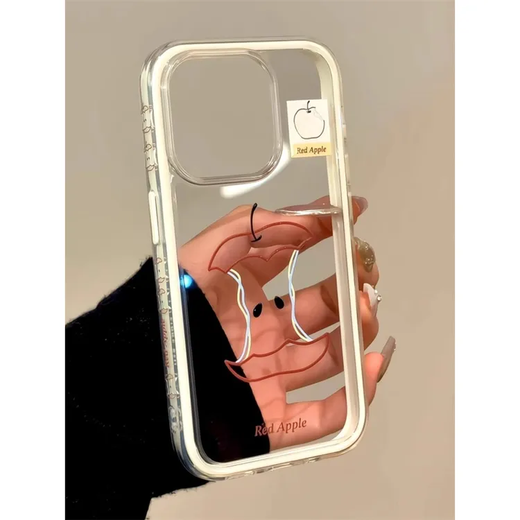 ins风韩系小众线条苹果核适用苹果16promax手机壳iPhone15新款16