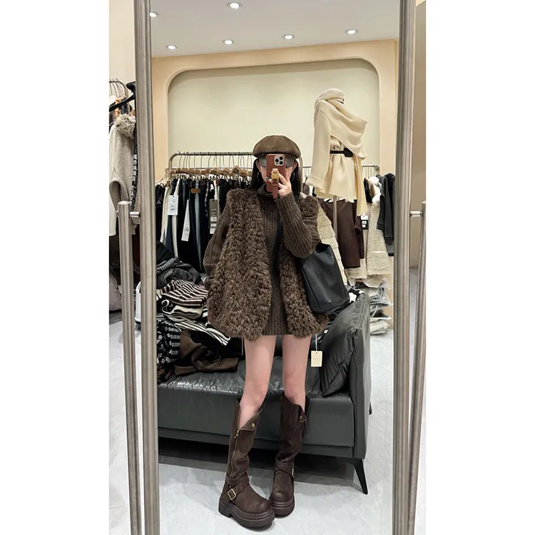 巨好看秋冬穿搭2025新款宽松马甲外套百搭长袖针织毛衣显瘦两件套