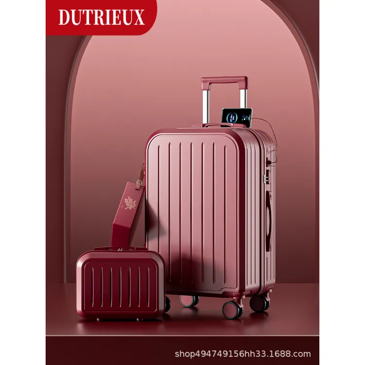 红色行李箱结婚陪嫁多功能登机旅行密码子母拉杆箱一对新娘嫁妆箱