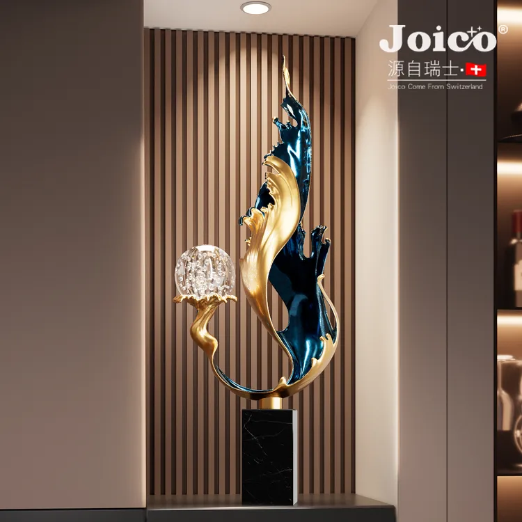 joico瑞士摆件轻奢大气上档次风生水起客厅高端玄关壁龛装饰品